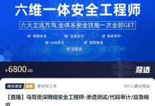马哥:六维一体安全网络安全工程师 渗透测试/代码审计/应急响应-VIPC6资源网