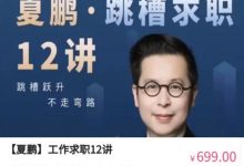 夏鹏·工作求职12讲,跳槽找工作方法论-VIPC6资源网