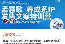 孟慧歌:养成系IP 打造文案特训营7.0升级版,2025年5月新版-VIPC6资源网
