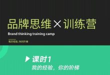 站酷高高手:品牌思维训练营(第2期) 54节设计思维课程,完整版下载-VIPC6资源网