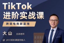 大山老师TikTok进阶实战课,跨境电商新蓝海-VIPC6资源网
