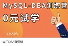 老男孩:大厂DBA直通班1期,视频+相关资料-VIPC6资源网