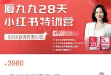 厦九九28天小红书特训营第26期，DeepSeek辅助创作与电商变现-VIPC6资源网