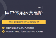 用户运营课程:用户体系运营高阶,三大模块(生命周期+分层运营+行为激励)-VIPC6资源网