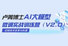 卢菁博士:AI大模型微调实战训练营-VIPC6资源网