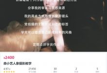 森小艺人象摄影教学,人像私房拍摄修图全流程-VIPC6资源网