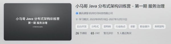  小马哥 Java 分布式架构训练营