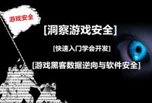 游戏安全逆向工程师，游戏逆向/破解/外挂/安全 视频课程-VIPC6资源网