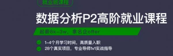 数据分析P2高阶就业课程