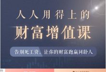徐远的人人都用得上的投资课(完整版),手把手教你财富增值-VIPC6资源网