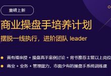 商业操盘手培养计划,黄有璨老师(商业+业务+团队管理) 培训下载-VIPC6资源网