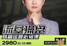 流量操盘抖音运营必修课,2023网红徐老师培训视频-VIPC6资源网