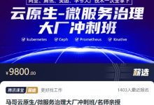 马哥云原生微服务治理大厂冲刺班名师亲授N66,视频+资料(152G)-VIPC6资源网