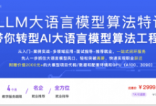 LLM大语言模型算法特训 带你转型AI大语言模型算法工程师(视频+资料)-VIPC6资源网