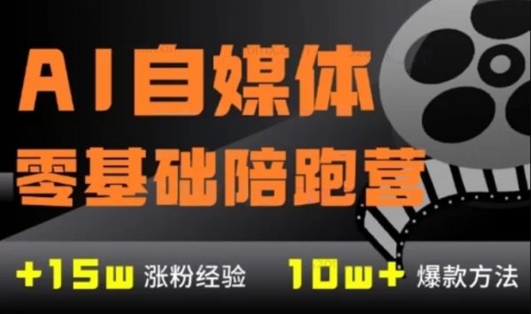 AI自媒体：零基础到稳定变现陪跑营