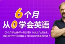 功夫英语:6个月零基础学会英语,龙飞虎自学英语网课-VIPC6资源网