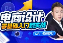 老杨野行:电商设计零基础入门到实战,视频+素材-VIPC6资源网