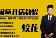 蛟龙闲鱼开店教程,闲鱼电商零基础入门到进阶VIP实战课程-VIPC6资源网