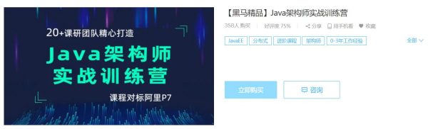 Java架构师实战训练营