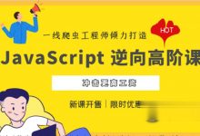 JavaScript 逆向系列课+高阶课，夜幕JS逆向视频教程百度云-VIPC6资源网