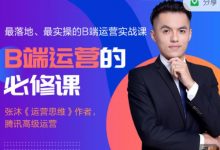 张沐:B端产品运营实战课程,产品运营必修课-VIPC6资源网