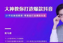 抖音爆款打造21天训练营,涨粉实战课程,自媒体短视频培训教程 百度网盘-VIPC6资源网