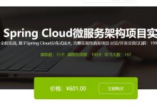 课工场:Spring Cloud微服务架构项目实战,15.9G视频教程下载-VIPC6资源网